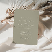 Elegant Silver & White Modern Wedding Invitation Kaart