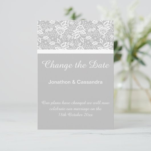 ELEGANT SILVER WHITLACE VERANDERT DE DATUM (Staand voorkant)