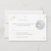 Elegant Silver Winter Wedding RSVP (Voorkant)
