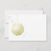 Elegant Silver Winter Wedding RSVP Kaartje (Achterkant)