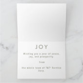 Elegant Silver Wreath Prettige feestdagen Corporat Kaart (Binnen)