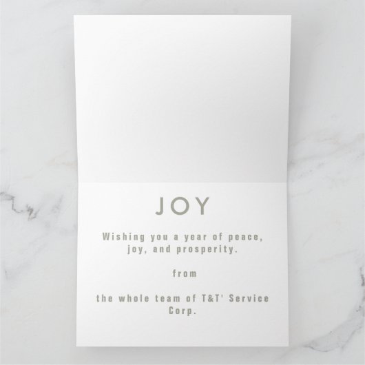 Elegant Silver Wreath Prettige feestdagen Corporat Kaart (Binnen)