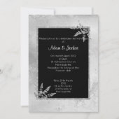 ELEGANT SILVER ZWARTE GLITTER WEDING KAART (Voorkant)