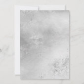 ELEGANT SILVER ZWARTE GLITTER WEDING KAART (Achterkant)