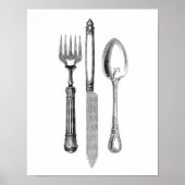 Elegant Silverware Poster (Voorkant)