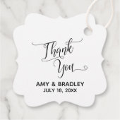 Elegant, simpel bedankt voor je bruiloft bedankjes labels (Achterkant)