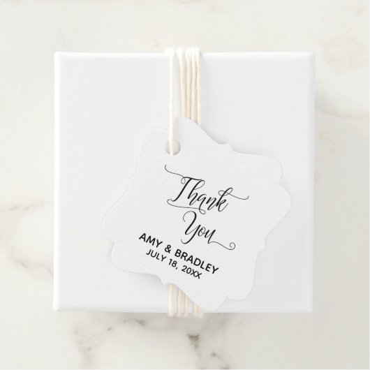 Elegant, simpel bedankt voor je bruiloft bedankjes labels (In situ)