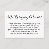 Elegant, simpel, geen wand nodig! Vrijgezellenfees Informatiekaartje (Voorkant)