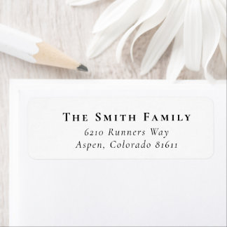 Elegant Simpel Retouradres Etiket