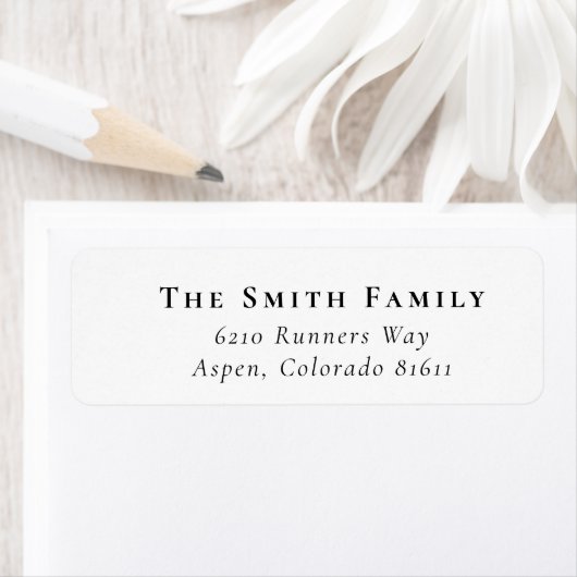 Elegant Simpel Retouradres Etiket (Insitu)
