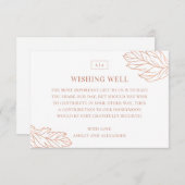 Elegant simpele botanische bruiloft die goed wil informatiekaartje (Voorkant / Achterkant)