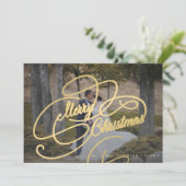 Elegant simpele foto van Merry Kerstmis Feestdagenkaart (Staand voorkant)