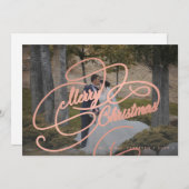 Elegant simpele foto van Merry Kerstmis Feestdagenkaart (Voorkant / Achterkant)