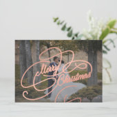 Elegant simpele foto van Merry Kerstmis Feestdagenkaart (Staand voorkant)