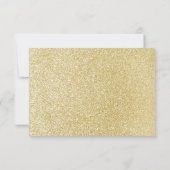 ELEGANT SIMPELE GOLD LEAF GLITTER RSVP KAART (Achterkant)