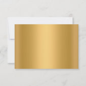ELEGANT SIMPELE GOLD LEAF GOLD RSVP KAART (Achterkant)