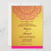 Elegant simpele Gold Paisley Indian Hindu Kaart (Voorkant)