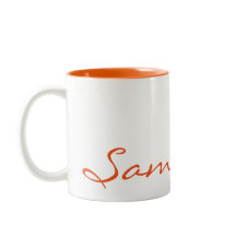 elegant simpele moderne chic trendy monogram oranj