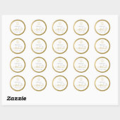 ELEGANT SIMPELE SCHOONSTAR GOLD BAR BAT MITZVAH RONDE STICKER (Vel)