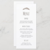Elegant simpele tak. Menu Typografie bruiloft (Voorkant / Achterkant)