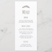 Elegant simpele tak. Menu Typografie bruiloft (Voorkant)