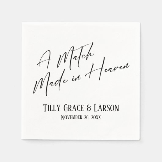 Elegant Simple A Match made in Heaven Servet (Voorkant)