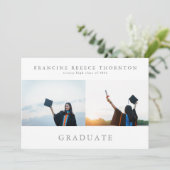 Elegant Simple Afstuderen High School Afstuderen Aankondiging (Staand voorkant)