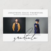 Elegant Simple Afstuderen University Afstuderen Aankondiging (Voorkant)