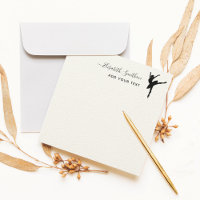 Elegant Simple Ballet Dancer Personal Stationery
