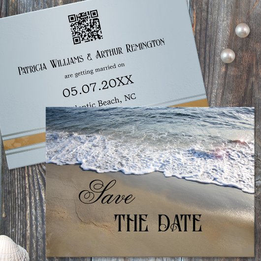 Elegant Simple Beach Save the Date Kaart