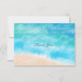 Elegant Simple Beach Wedding Classic Hartelijk dan Bedankkaart (Voorkant)