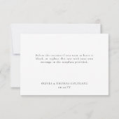 Elegant Simple Beach Wedding Classic Hartelijk dan Bedankkaart (Achterkant)