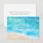 Elegant Simple Beach Wedding Classic Hartelijk dan Bedankkaart (Voorkant / Achterkant)