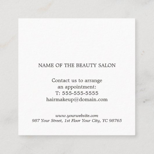 Elegant Simple Beauty Red Golden White Holiday Kortingskaartje (Achterkant)