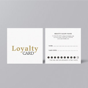 Elegant Simple Beauty Salon Loyalty-Kaart Klantenkaartje