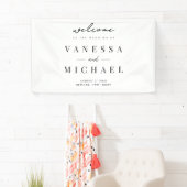 Elegant Simple Black and White Wedding Spandoek (Insitu)