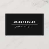 Elegant Simple Black Visitekaartje (Voorkant)