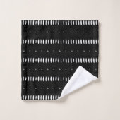 Elegant simple black &white abstract pattern bad handdoek (Wasdoekje)