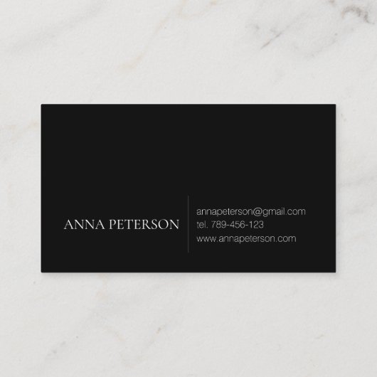 Elegant Simple Black White Daisy Flower Visitekaartje (Achterkant)