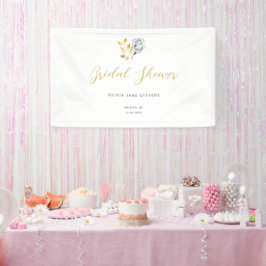 Elegant Simple Black White Gold-Vrijgezellenfeest Spandoek