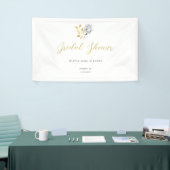 Elegant Simple Black White Gold-Vrijgezellenfeest Spandoek (Beurs)