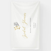 Elegant Simple Black White Gold-Vrijgezellenfeest Spandoek (Verticaal)