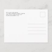 Elegant Simple Black White Modern Wedding Invite Uitnodiging Briefkaart (Achterkant)