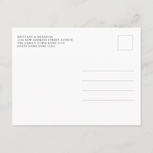 Elegant Simple Black White Modern Wedding Invite Uitnodiging Briefkaart (Achterkant)