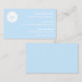 ELEGANT SIMPLE BLUE BUSINESS LOGO BEDRIJFSMERK VISITEKAARTJE (Voorkant / Achterkant)
