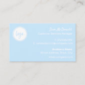 ELEGANT SIMPLE BLUE BUSINESS LOGO BEDRIJFSMERK VISITEKAARTJE (Voorkant)