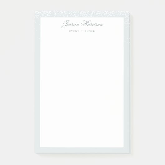 Elegant Simple Blue Grey White Confetti 4x6 Post-it® Notes (Voorkant)