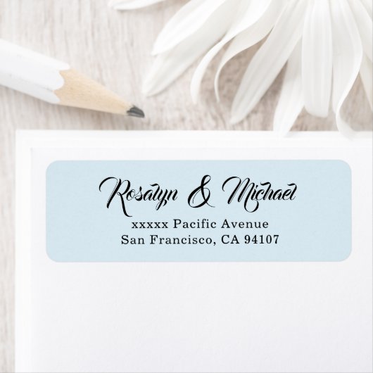 Elegant Simple Blue Return Address Labels (Insitu)