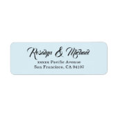 Elegant Simple Blue Return Address Labels (Voorkant)