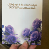 Elegant Simple Blue Roses Love is in Bloom Wedding Kaart